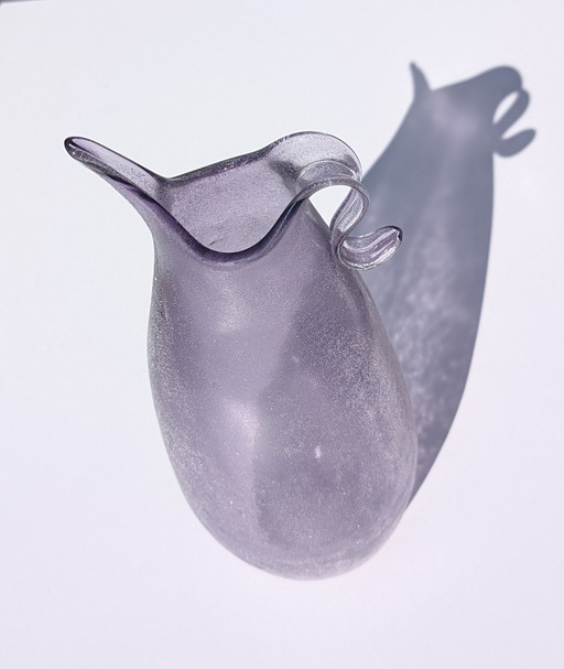 Rare carafe/vase Murano « Scavo » – Améthyste monochrome – Années 1960/70 – vazen, Glass