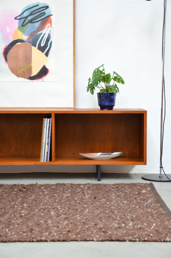 Image 1 of Open sideboard vintage vinyl walnut 70s lowboard phono HiFi