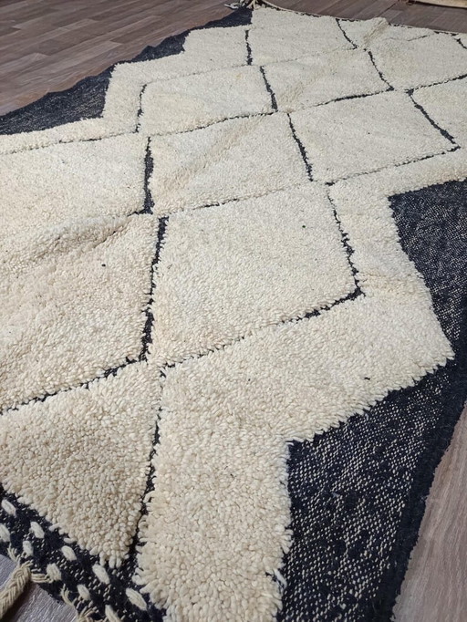 Tapis berbère en laine pure fait main marocaine größe 150x350 cm