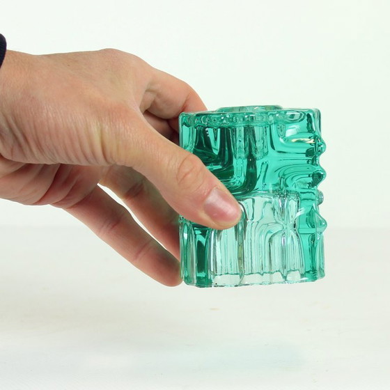 Image 1 of Portacandele in vetro vintage di Vladislav Urban per Rosice, anni '60