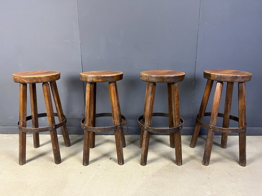 Vintage brutalist bar stools, 1960s 