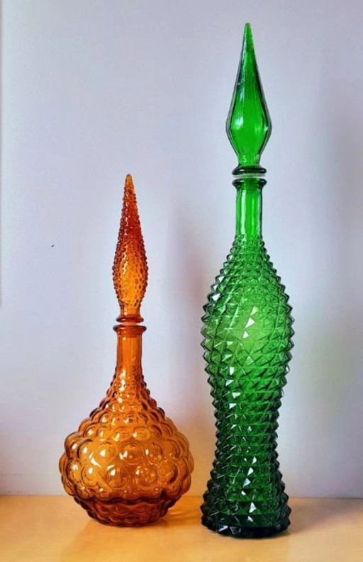 Set van twee Empoli karaffen, 1970