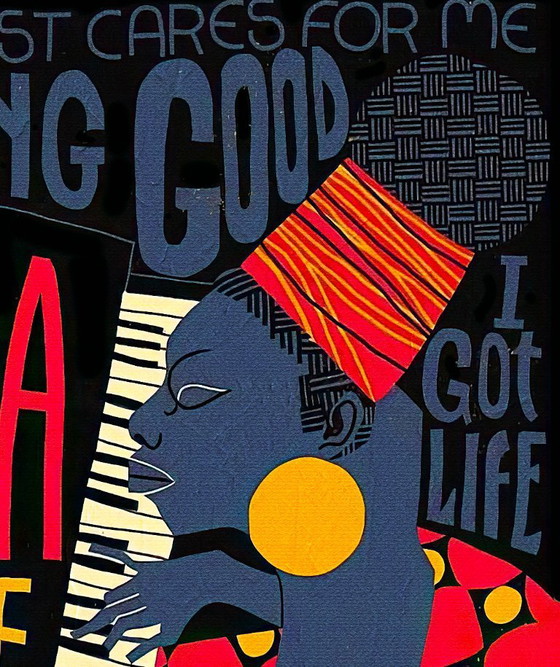 Image 1 of Nina Simone, one of the greatest Divas in the history of Jazz - Poster 70 x 100 cm