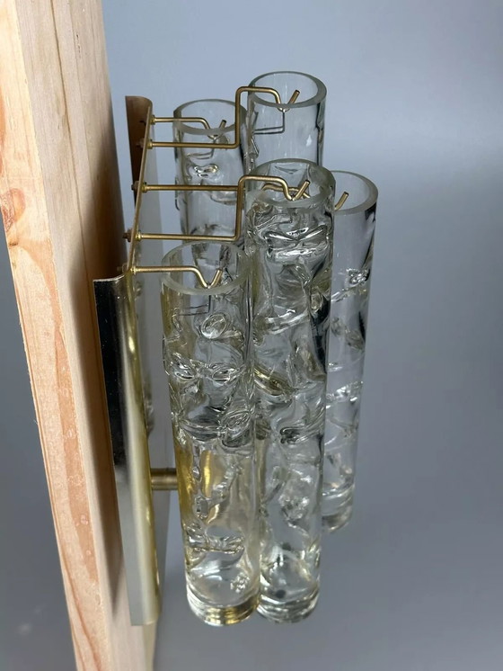 Image 1 of 60's 70's Applique Doria Leuchten Germany Wall Sconce Space Age Design