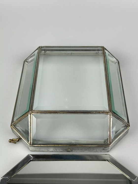 Image 1 of 60's 70's Applique murale verre & métal Vintage Space Age Design