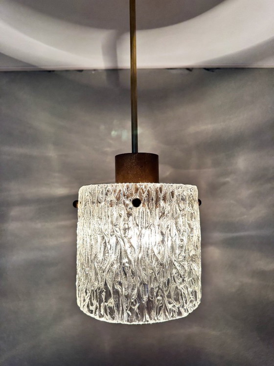 Lampada a sospensione vintage Kalmar – Lampade a sospensione, Vetro, Ottone (photo 6 of 12)