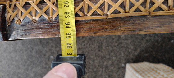 Image 1 of Banc des années 50 de grand-mère avec coussin Studio Habib