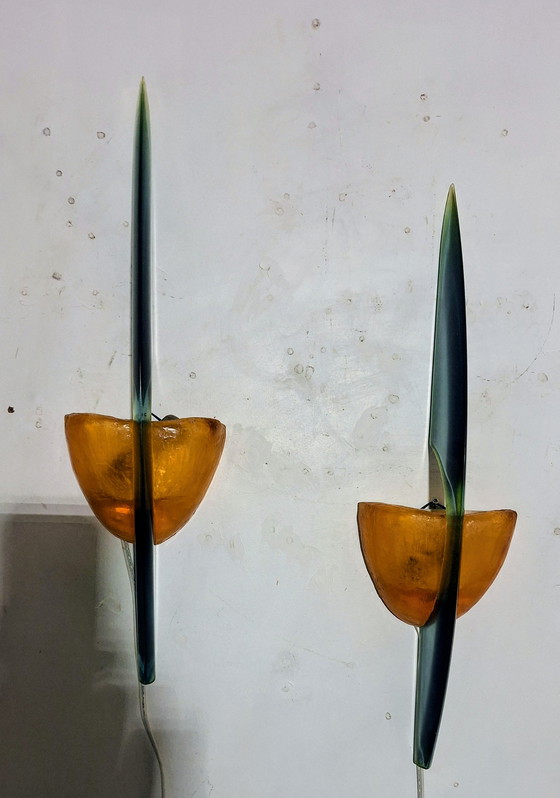 Image 1 of Steve Zoller fiberglass wall lamp from the 90s