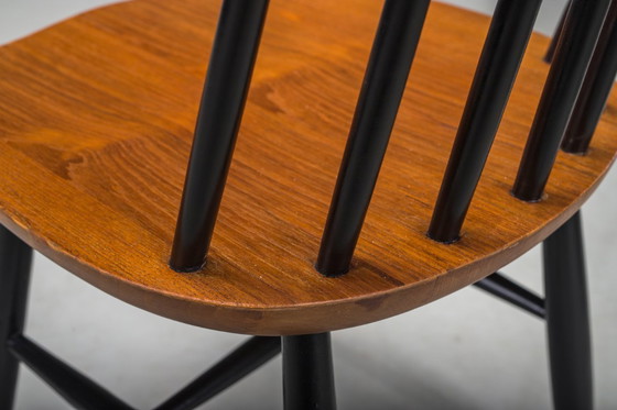 Image 1 of Satz Fanett-Esszimmerstühle von Ilmari Tapiovaara, 1960er Jahre