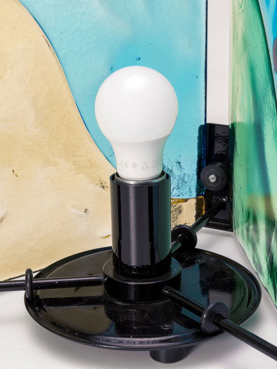 Image 1 of Glas in lood tafellamp