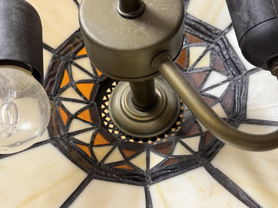 Image 1 of Tiffany-style stained glass ceiling lamp | Ø 41 cm | New condition | Art Deco look