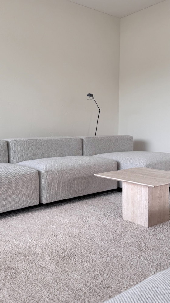 Image 1 of Minimalist travertine side table