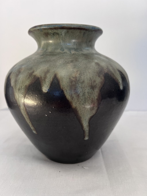Stoneware vase signed LEBRET