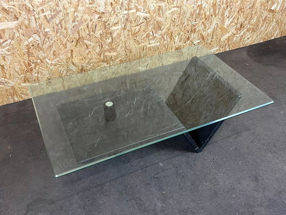 Image 1 of 60s 70s marble table coffee table glass table marble space age design