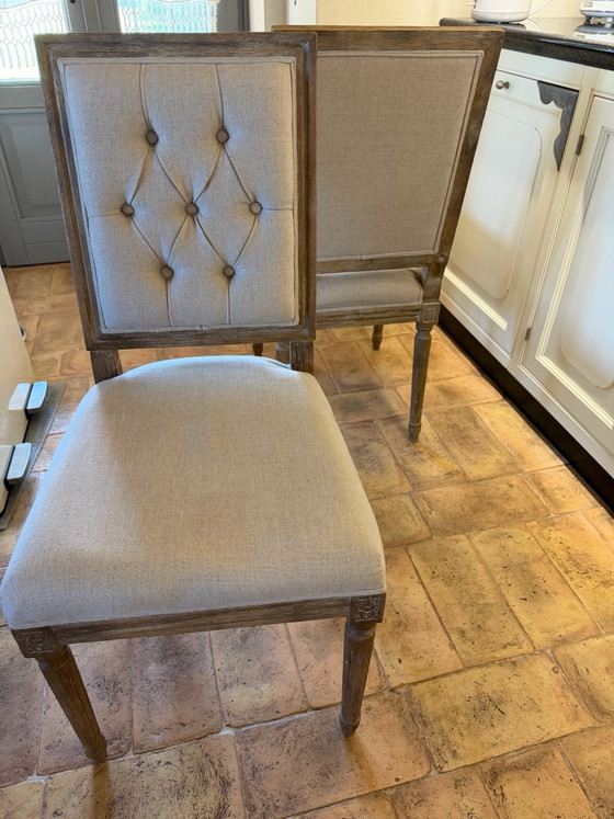 6 sillas Dialma Brown, estilo campestre inglés, Sillas de comedor, Madera, Taupe (foto 10 de 10)