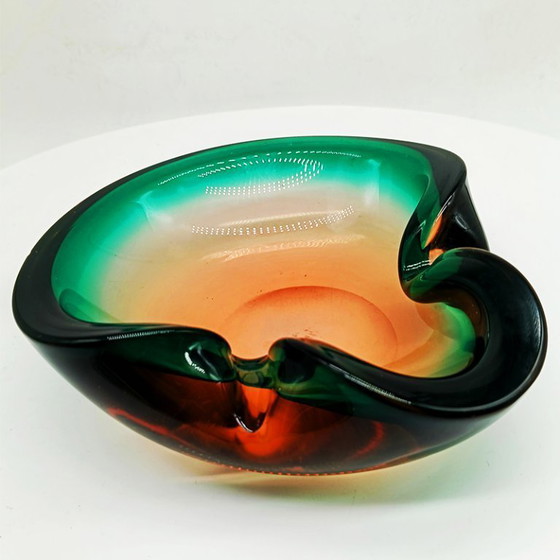 Image 1 of 1960s big ashtray or Catch-all in Murano Glass attributed to Flavio Poli for Seguso. Made in Italy.