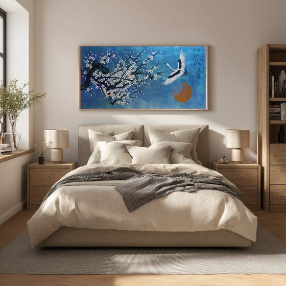 Image 1 of Gru giapponese J520 ​​- dipinto originale