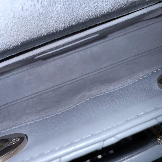 Image 1 of DIOR LADY D-JOY SMALL - CANNAGE LAMBSKIN GRAY GOLD HARDWARE