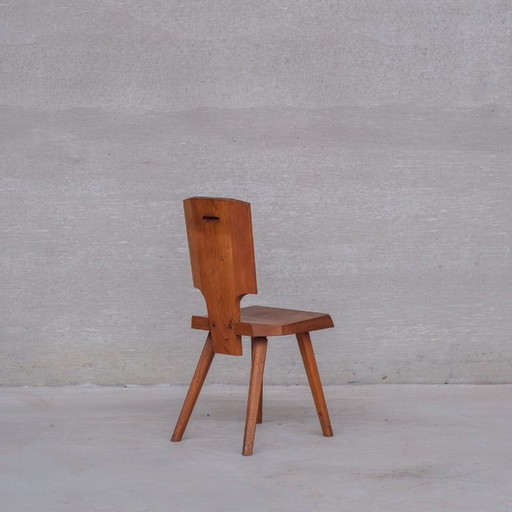 Set di 8 sedie da pranzo in olmo francese di metà secolo Pierre Chapo S28