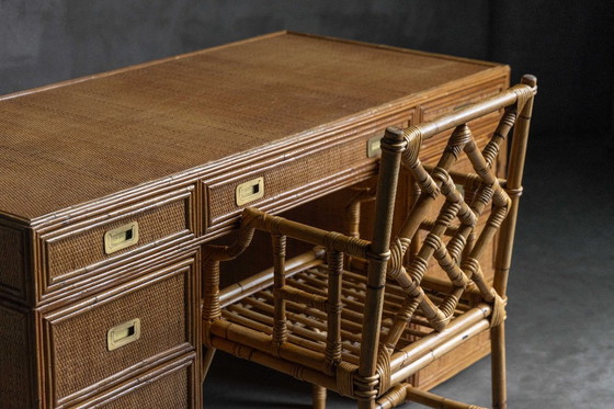 Image 1 of Bamboo Desk by Vivai Del Sud, Italy, 1970s