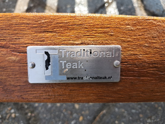 Image 1 of Sedia a sdraio tradizionale Victoria in teak con ruote, pieghevole