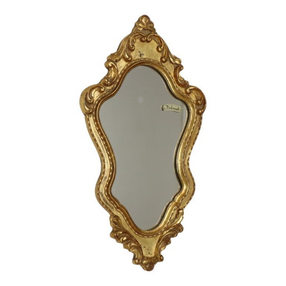 Kleiner Deknudt Wappenspiegel Blattgold Vergoldet Barock Stil 45cm – Glass, Wood (photo 16 of 18)