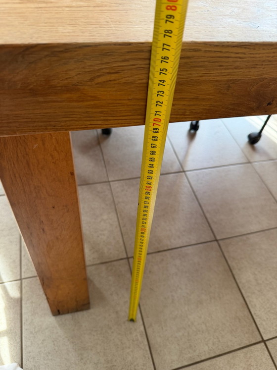 Tavolo da pranzo in rovere massiccio - robusto ed elegante, Tavoli da pranzo, Legno, Marrone (foto 13 di 13)