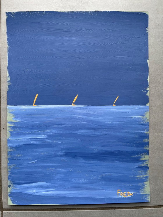 Acryl auf Papier 40x30 gerahmt – Gemälde & Zeichnungen (photo 6 of 7)