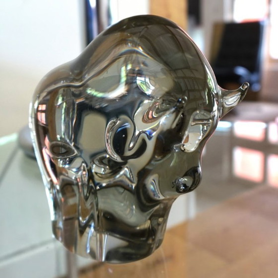 Image 1 of Escultura de toro de cristal de Murano de Livio Seguso, 1970