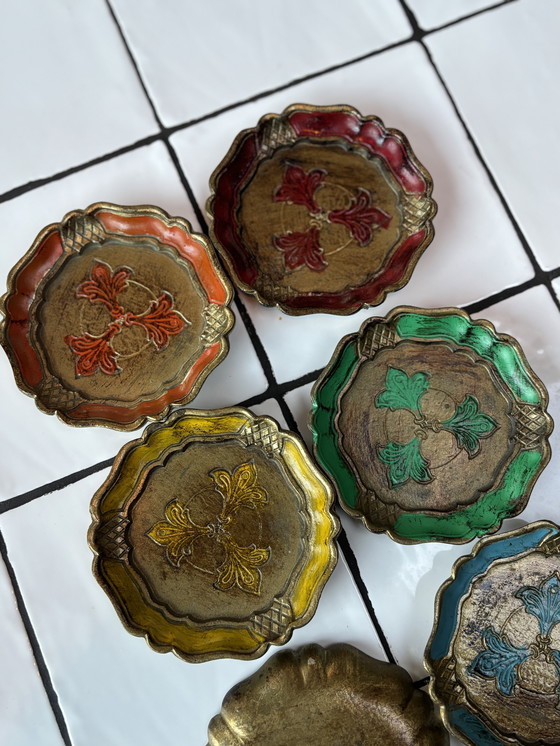 Image 1 of 6x Sous-verres florentins/ italiens