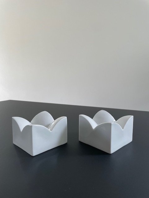 Image 1 of Set van 2 Vintage Porseleinen Kaarsenhouders | Arzberg Design