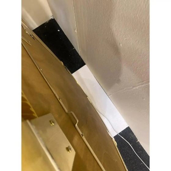 Image 1 of Klassisches italienisches Murano-Glas-Wandspiegel-Duo mit Blattgold – Torciglione-Motiv