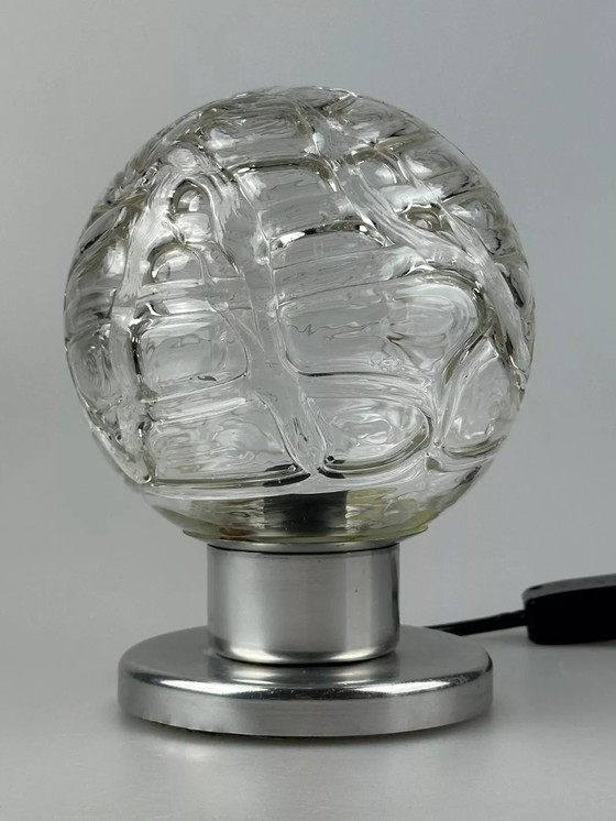 Image 1 of 60's 70's Lampe de chevet Chrome Doria Verre Space Age Design