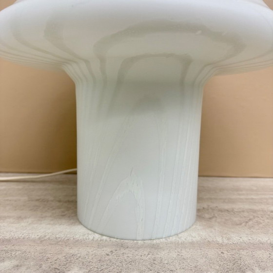 Image 1 of Lámpara de mesa Peil & Putzer Mushroom Zebra, década de 1970.