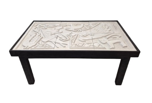 Table basse mouvement CoBrA vers 1960