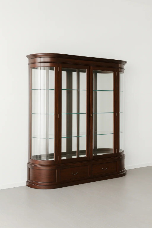 Vitrina de caoba inglesa – vitrinekasten, Glass