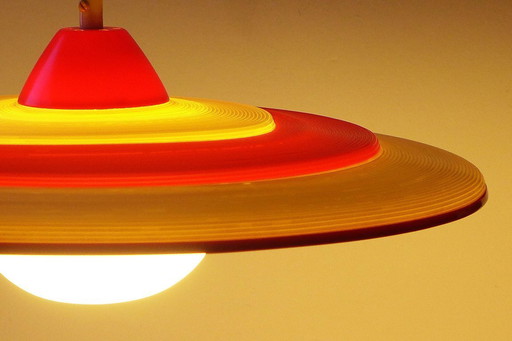 Lampe suspendue vintage style spatial, lampe OVNI vintage années 50, 60, 70, lampe Rotaflex