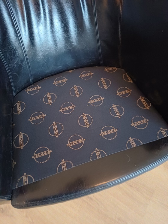 Image 1 of Poltrona Machalke in pelle nera di Crack