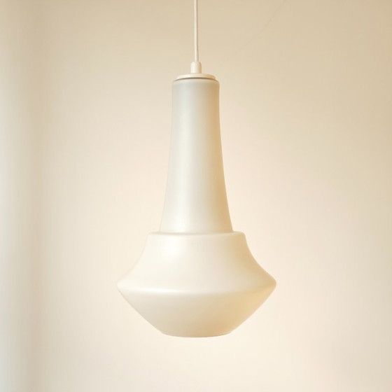 Image 1 of Lampada a sospensione vintage in vetro di latte