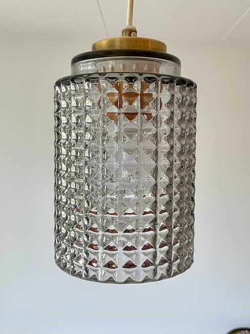 Vintage Scandinavische glazen hanglamp — Toegeschreven aan Carl Fagerlund / Reijmyre, jaren 60