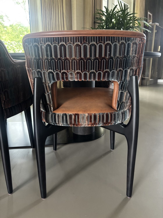 Image 1 of 8 nuove sedie da pranzo di design olandese fatte a mano da BAAN meubelen