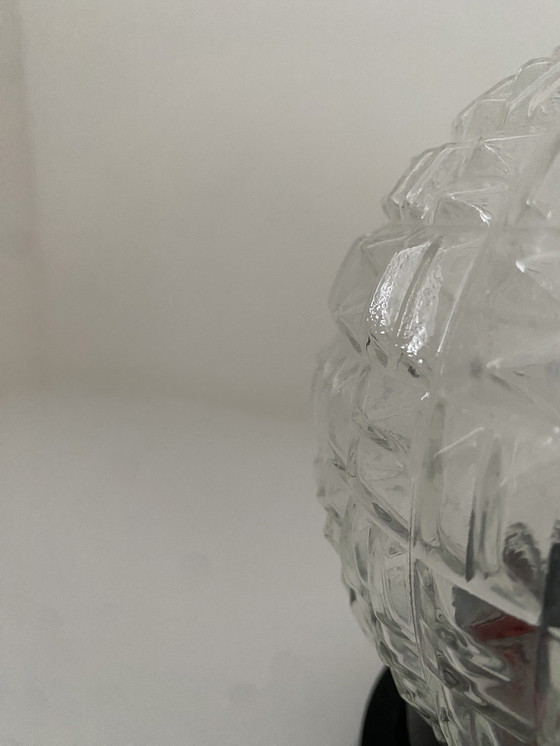 Image 1 of Lampada da soffitto vintage massiccia - lampada da parete nera anni '70