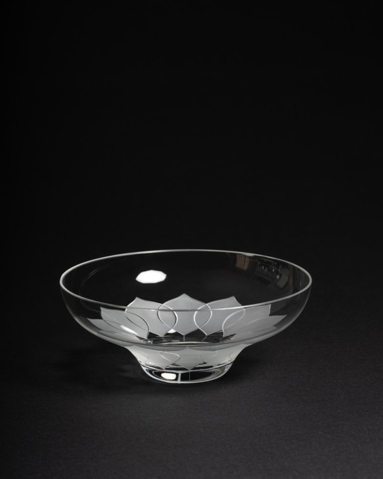 Image 1 of Rosenthal Bjorn Wiinblad LOTUS Large Glass Vase H23,5cm & Matching Bowl D20cm