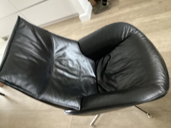 Image 1 of Leren fauteuil met bankje
