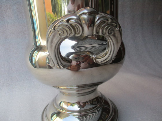 Image 1 of Seau à glace, en argent massif France, 1980, rafraîchisseur de champagne.