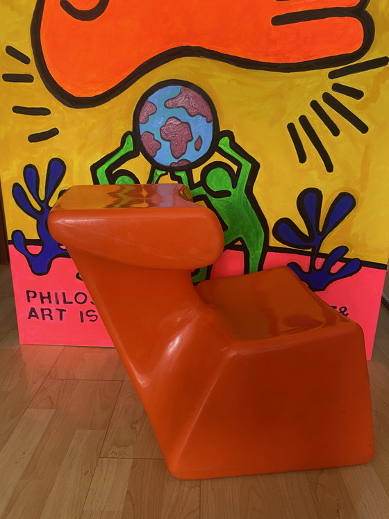 Image 1 of Chaise enfant Colani Zocker, orange, design années 70