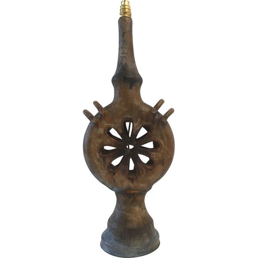 Vintage ceramic lamp by Françoise Chedeville, France 1970