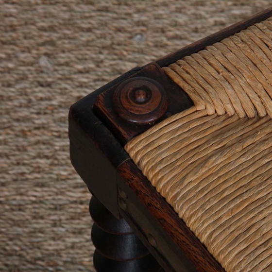 Image 1 of Set di 8 sedie in legno, lavorazione bretone degli anni '40