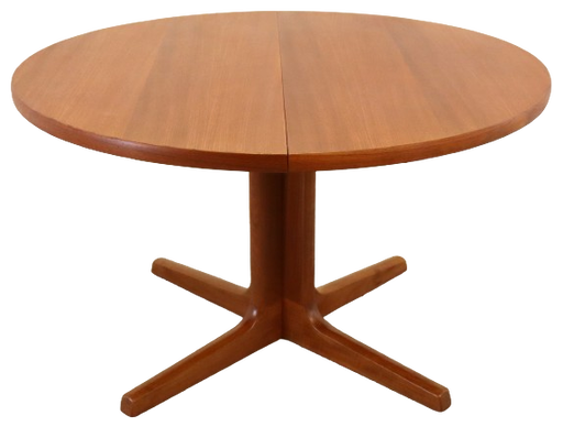 AM mobler 2xextendable round dining table 'Gislinge' vintage
