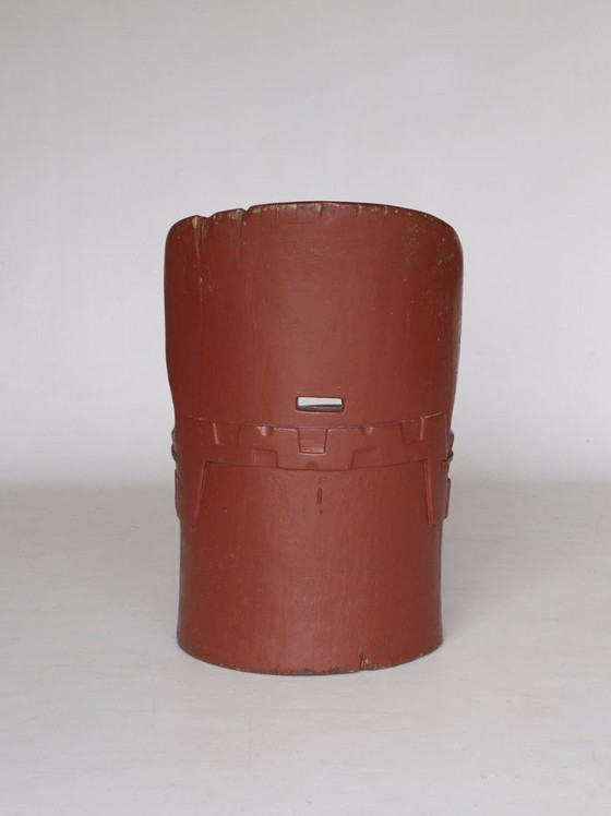 Image 1 of Antieke Scandinavische houten Kubbestol stoel